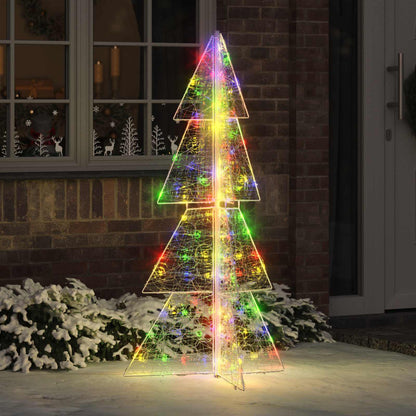 Christmas Tree with 160 LEDs Multicolour 150 cm Acrylic