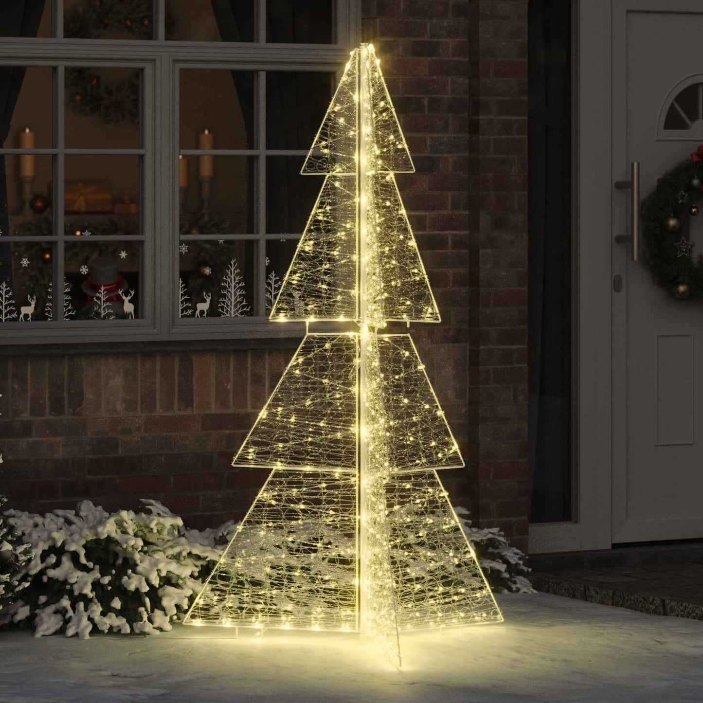 Christmas Tree with 240 LEDs Warm White 180 cm Acrylic