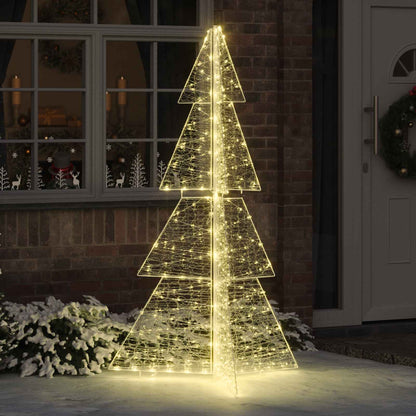 Christmas Tree with 240 LEDs Warm White 180 cm Acrylic
