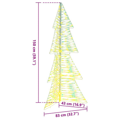 Christmas Tree with 160 LEDs Warm White 150 cm PET
