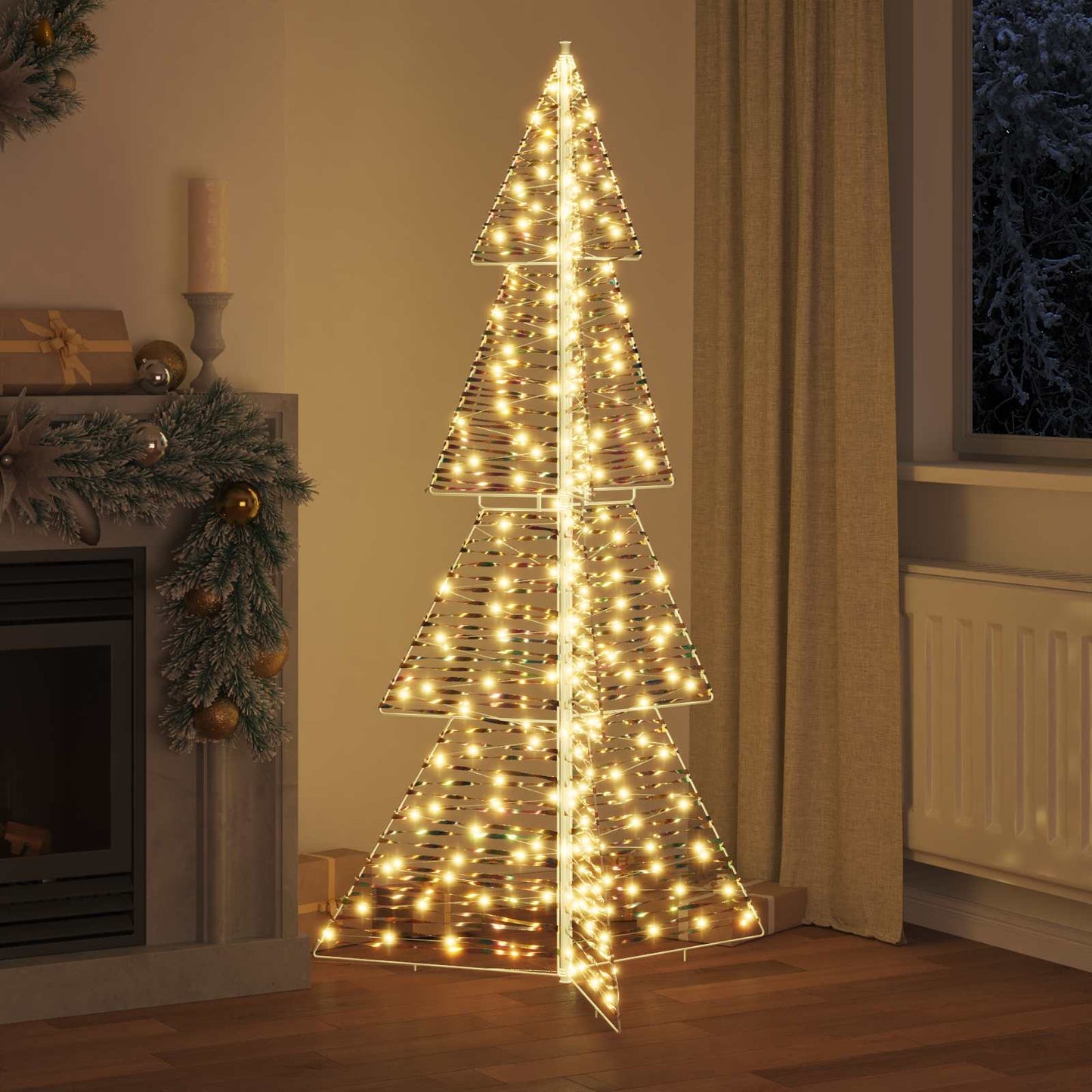 Christmas Tree with 240 LEDs Warm White 180 cm PET