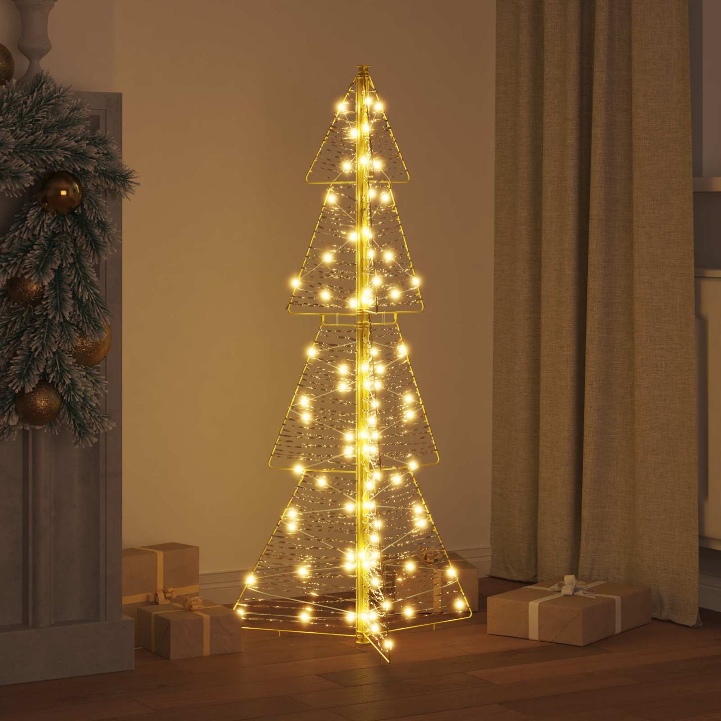 Christmas Tree with 100 LEDs Warm White 120 cm PET