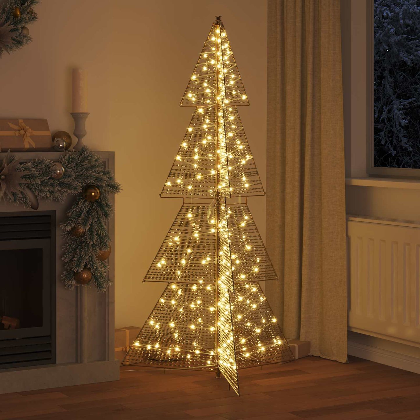 Christmas Tree with 240 LEDs Warm White 180 cm PET