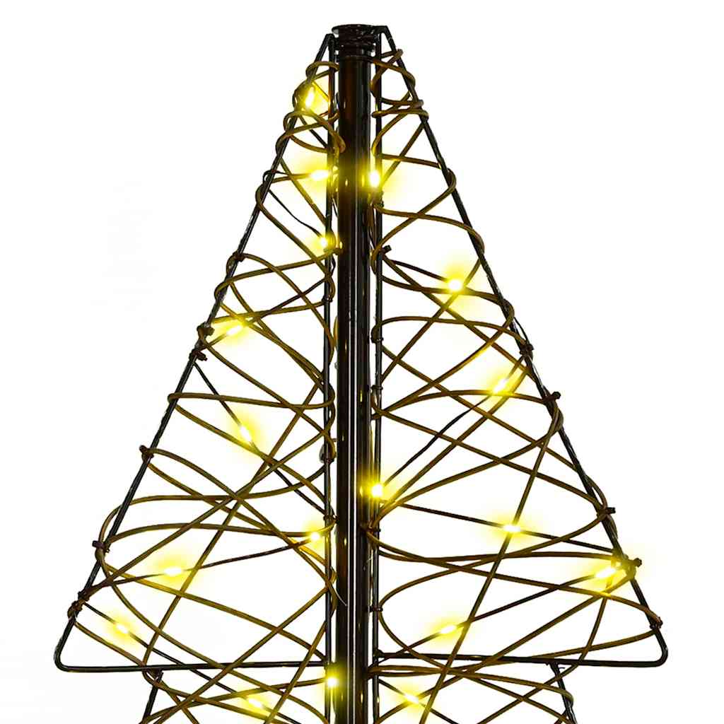 Christmas Tree with 100 LEDs Warm White 120 cm Rattan