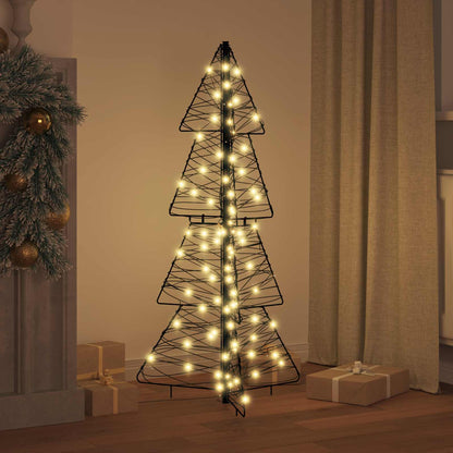 Christmas Tree with 100 LEDs Warm White 120 cm Rattan