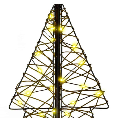 Christmas Tree with 160 LEDs Warm White 150 cm Rattan