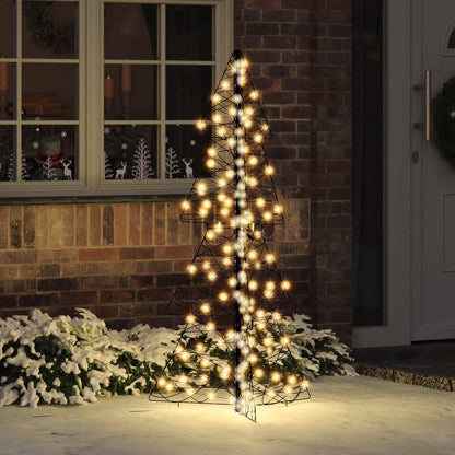 Christmas Tree with 160 LEDs Warm White 150 cm Rattan