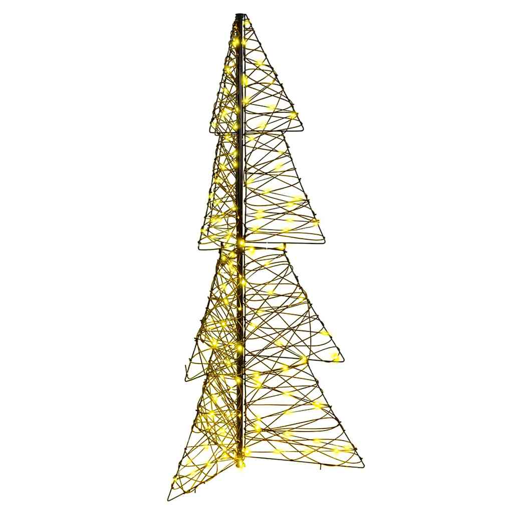Christmas Tree with 160 LEDs Warm White 150 cm Rattan