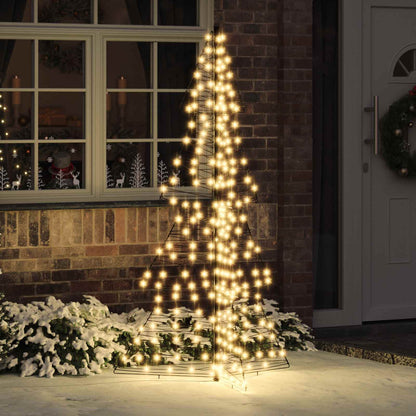Christmas Tree with 240 LEDs Warm White 180 cm Rattan