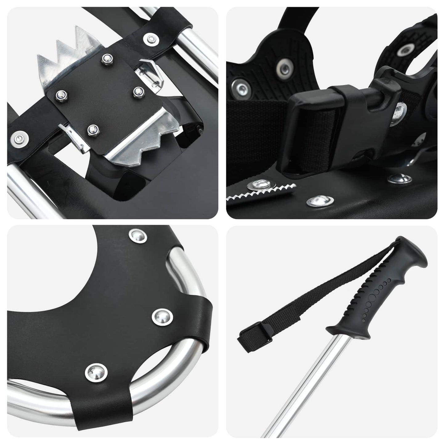 3 in 1 Snowshoes Silver and Black 63.5 x 21 cm