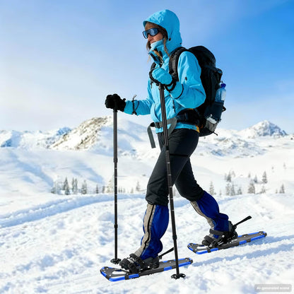 3 in 1 Snowshoes Blue and Black 78.5 x 22 cm Aluminum and HDPE
