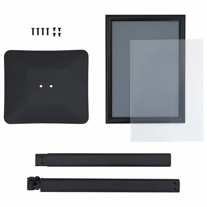 Pedestal Poster Stand Silver A3 Cast Iron