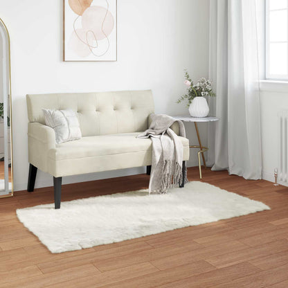 Faux Sheepskin Rug TAFALLA White 60 x 110 cm Polyester