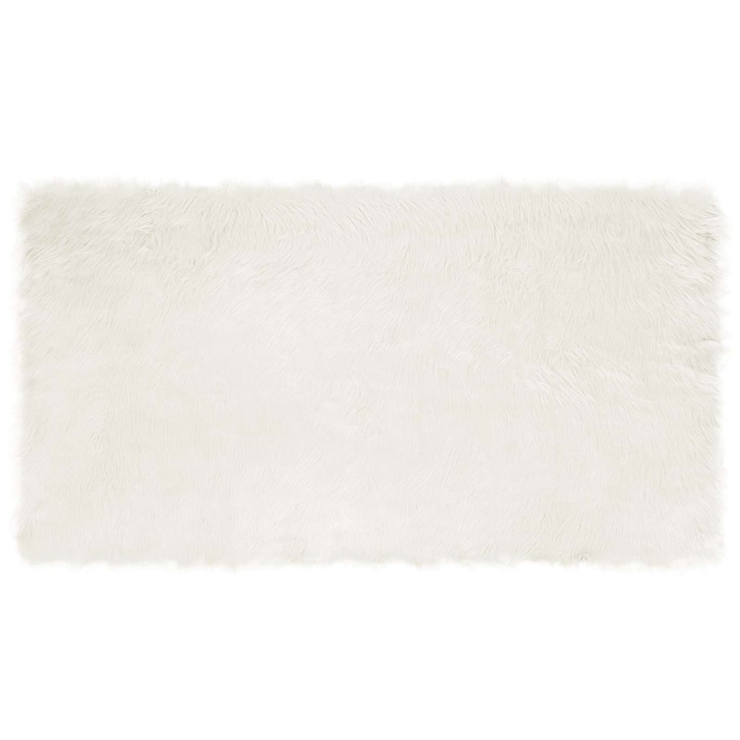 Faux Sheepskin Rug TAFALLA White 60 x 110 cm Polyester