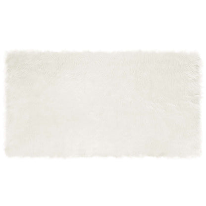 Faux Sheepskin Rug TAFALLA White 60 x 110 cm Polyester