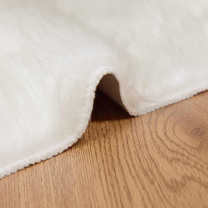 Faux Sheepskin Rug TAFALLA White 80 x 150 cm Polyester