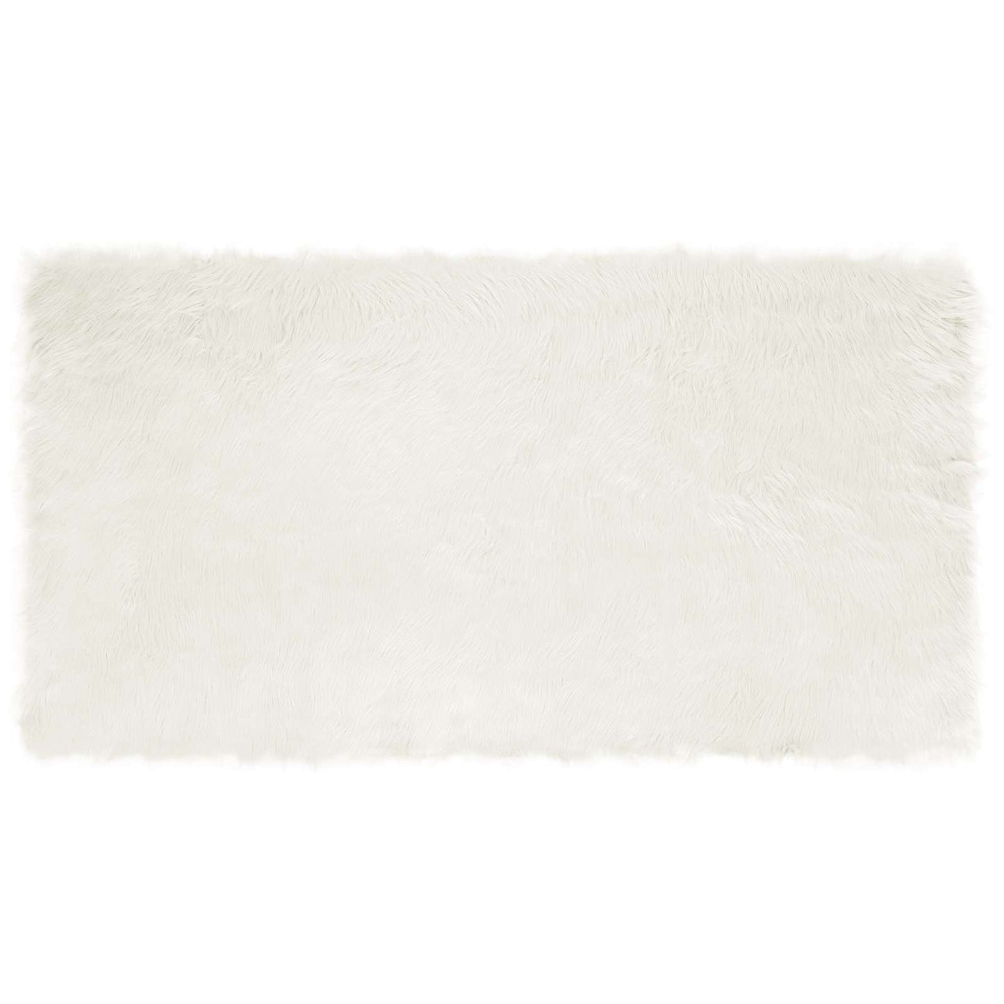 Faux Sheepskin Rug TAFALLA White 80 x 150 cm Polyester