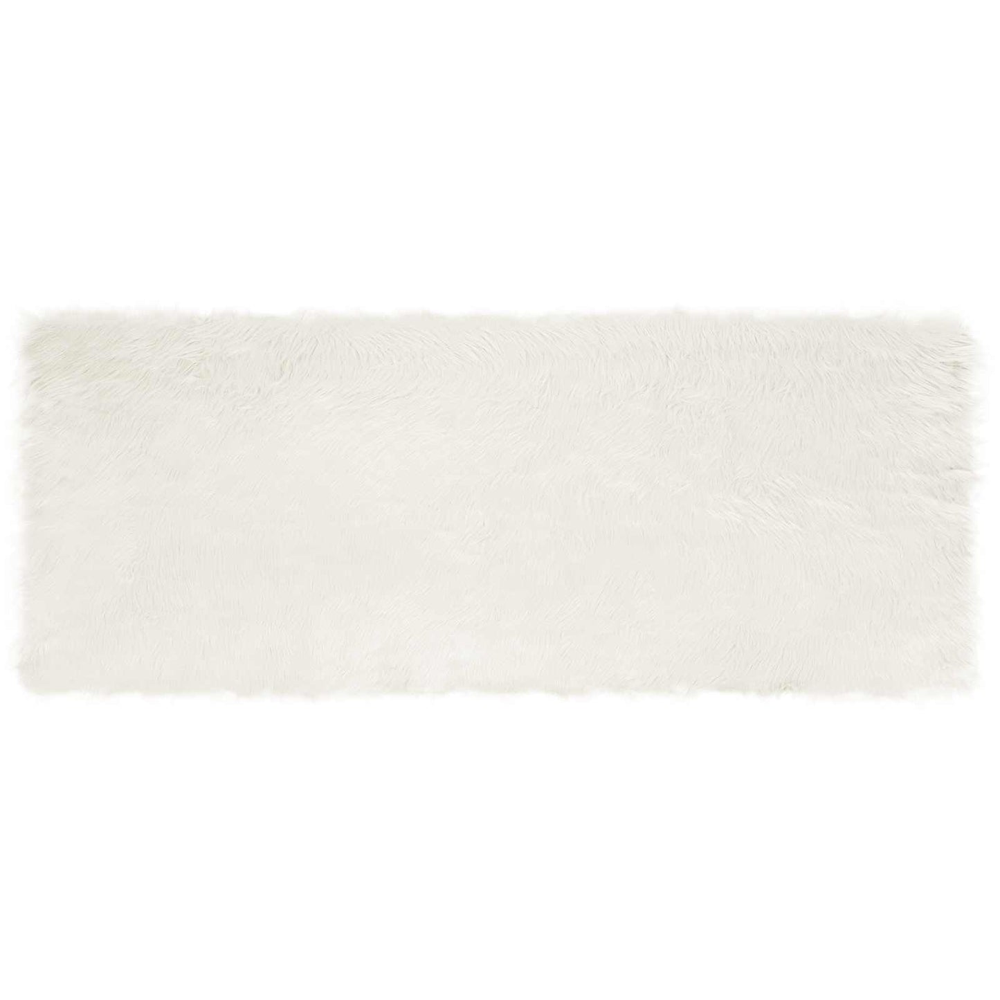 Faux Sheepskin Rug TAFALLA White 80 x 200 cm Polyester