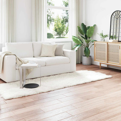 Faux Sheepskin Rug TAFALLA White 80 x 250 cm Polyester