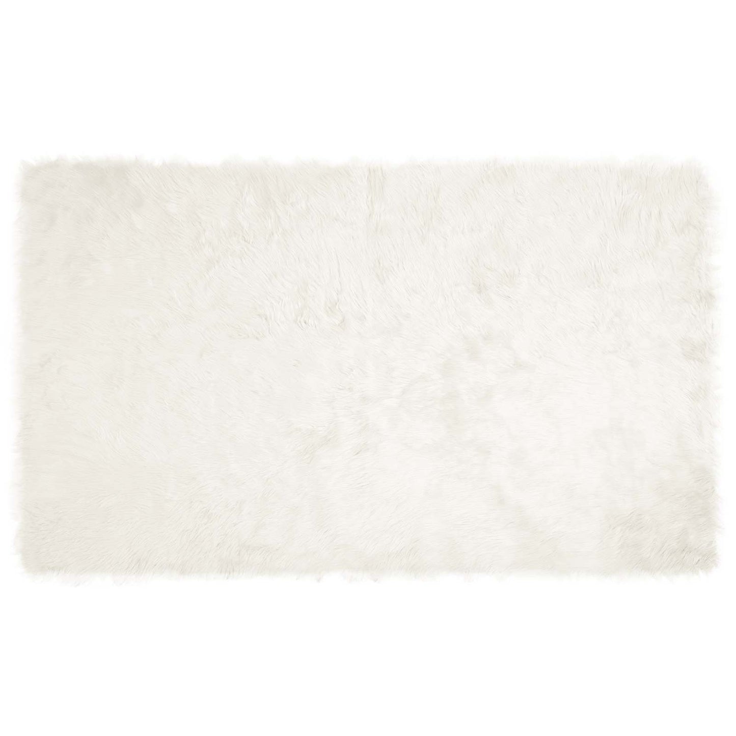 Faux Sheepskin Rug TAFALLA White 100 x 200 cm Polyester