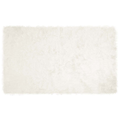 Faux Sheepskin Rug TAFALLA White 100 x 200 cm Polyester