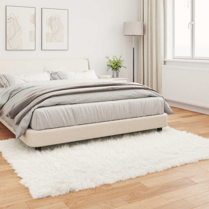 Faux Sheepskin Rug TAFALLA White 120 x 170 cm Polyester