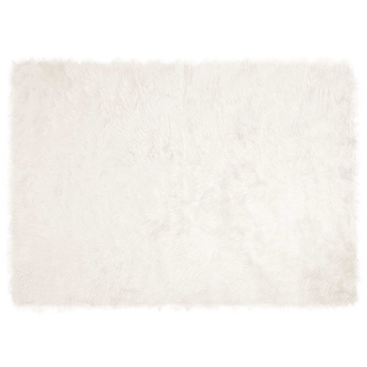 Faux Sheepskin Rug TAFALLA White 120 x 170 cm Polyester