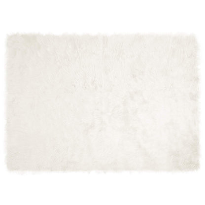 Faux Sheepskin Rug TAFALLA White 120 x 170 cm Polyester