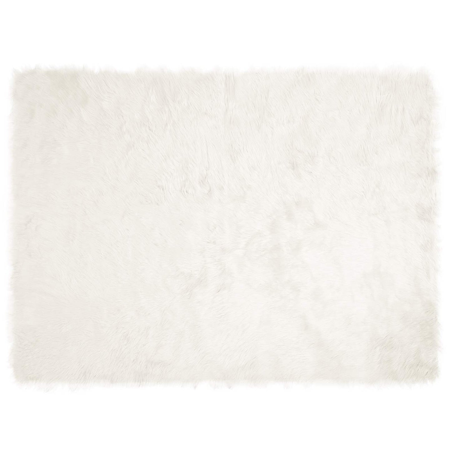 Faux Sheepskin Rug TAFALLA White 160 x 230 cm Polyester