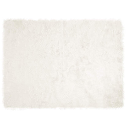 Faux Sheepskin Rug TAFALLA White 160 x 230 cm Polyester