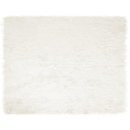 Faux Sheepskin Rug TAFALLA White 200 x 280 cm Polyester