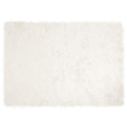 Faux Sheepskin Rug TAFALLA White 240 x 340 cm Polyester