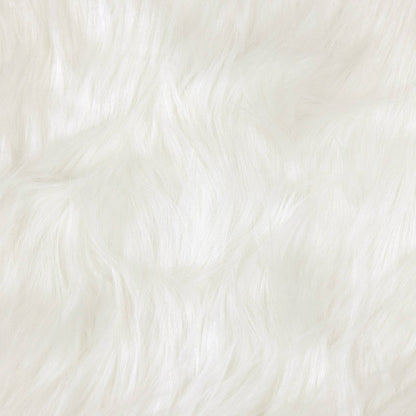 Faux Sheepskin Rug TAFALLA White Ø 120 cm Polyester