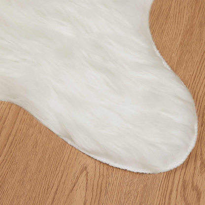 Faux Sheepskin Rug TAFALLA White 50 x 80 cm Polyester