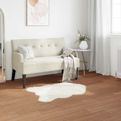 Faux Sheepskin Rug TAFALLA White 50 x 80 cm Polyester