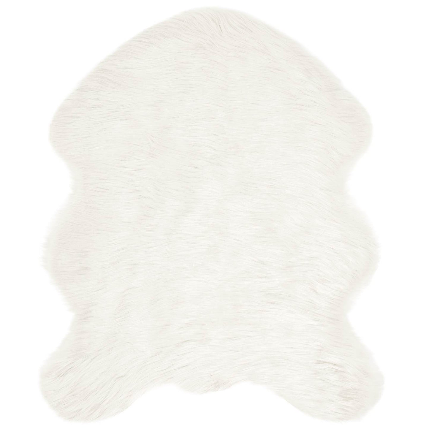 Faux Sheepskin Rug TAFALLA White 50 x 80 cm Polyester