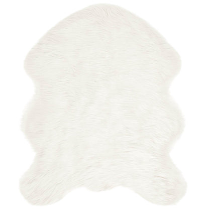 Faux Sheepskin Rug TAFALLA White 50 x 80 cm Polyester