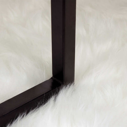 Faux Sheepskin Rug TAFALLA White 60 x 90 cm Polyester