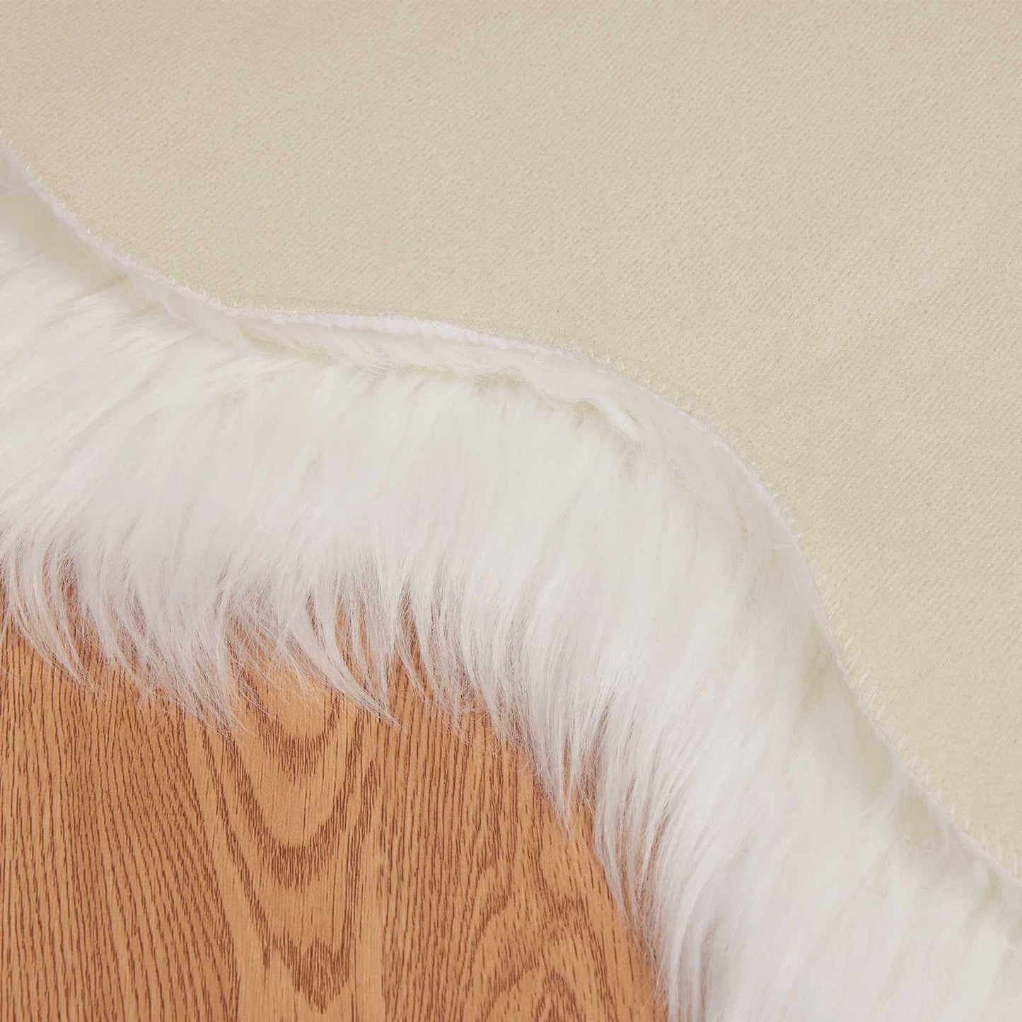Faux Sheepskin Rug TAFALLA White 60 x 90 cm Polyester
