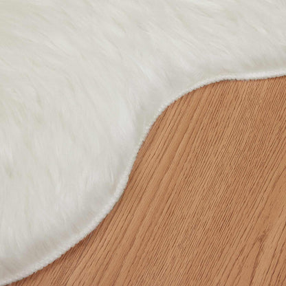 Faux Sheepskin Rug TAFALLA White 60 x 90 cm Polyester