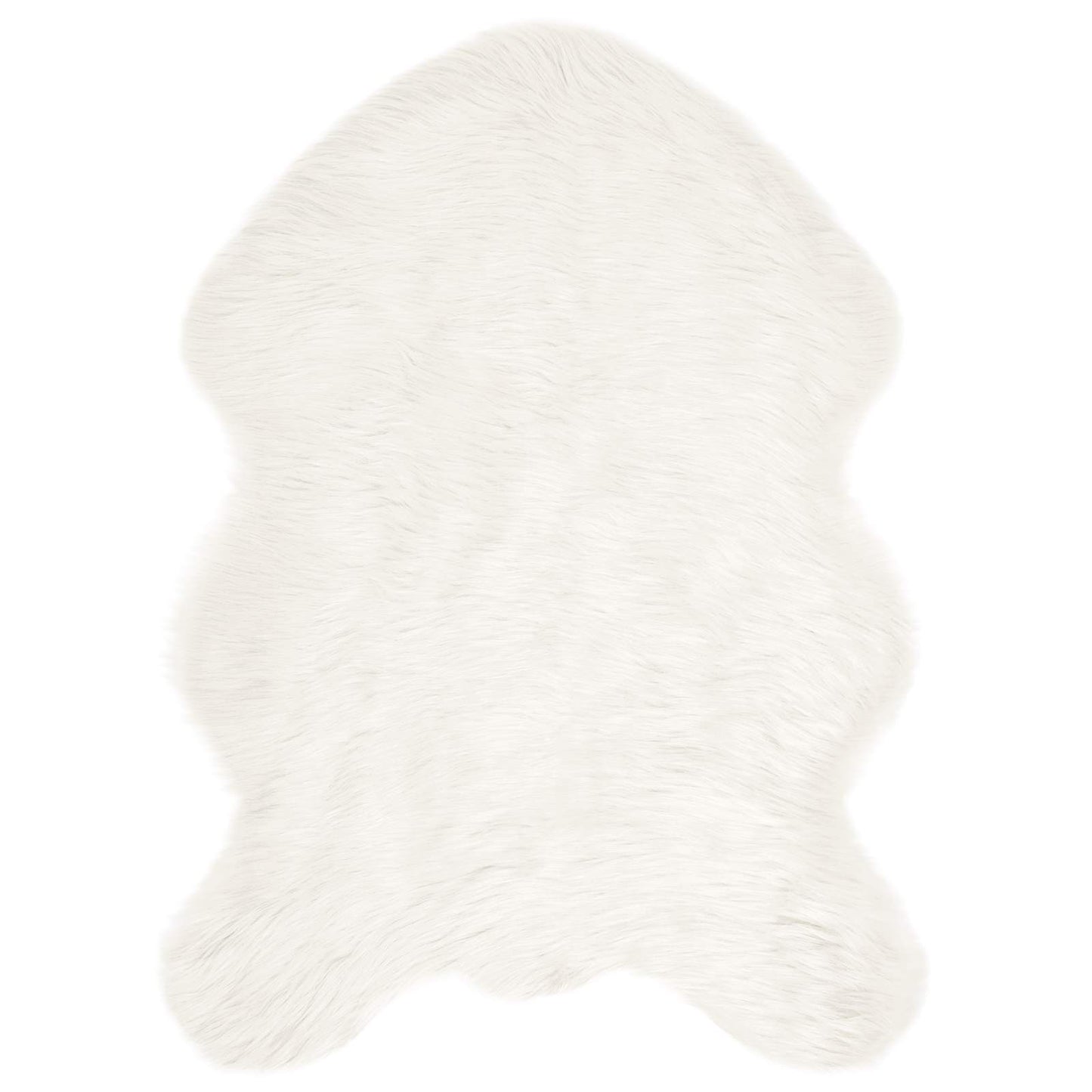 Faux Sheepskin Rug TAFALLA White 60 x 90 cm Polyester