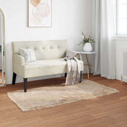 Faux Sheepskin Rug TAFALLA Beige 60 x 110 cm Polyester