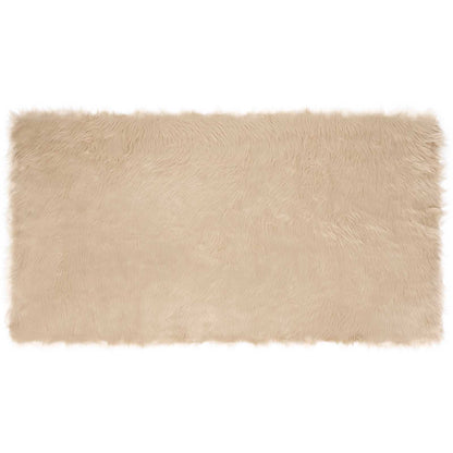 Faux Sheepskin Rug TAFALLA Beige 60 x 110 cm Polyester