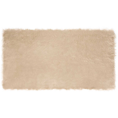 Faux Sheepskin Rug TAFALLA Beige 80 x 150 cm Polyester