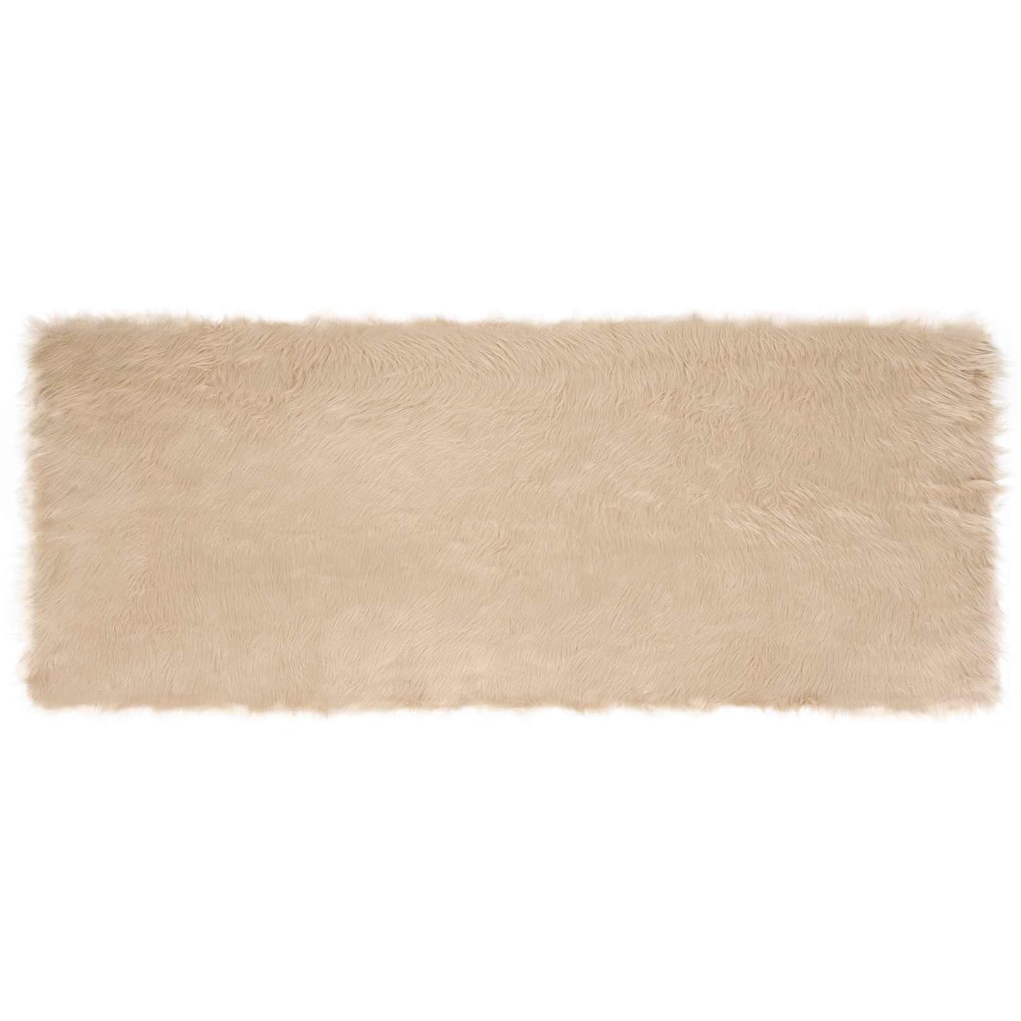 Faux Sheepskin Rug TAFALLA Beige 80 x 200 cm Polyester