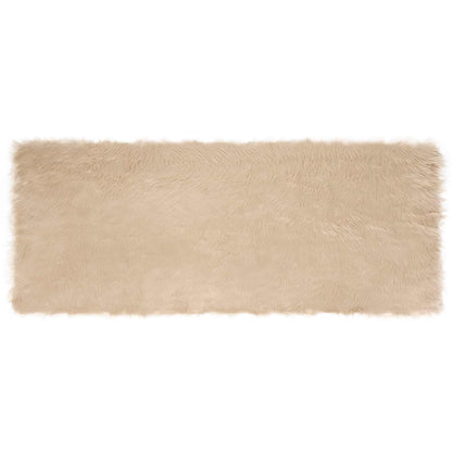 Faux Sheepskin Rug TAFALLA Beige 80 x 200 cm Polyester