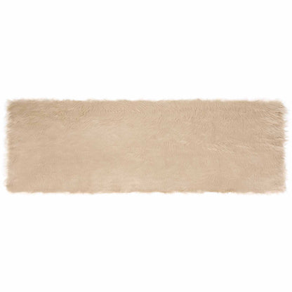 Faux Sheepskin Rug TAFALLA Beige 80 x 250 cm Polyester