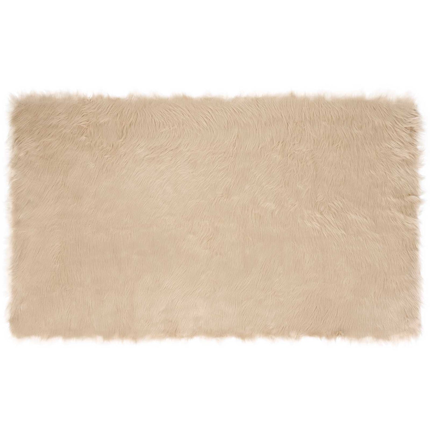Faux Sheepskin Rug TAFALLA Beige 100 x 200 cm Polyester