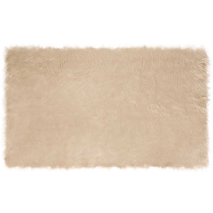 Faux Sheepskin Rug TAFALLA Beige 100 x 200 cm Polyester