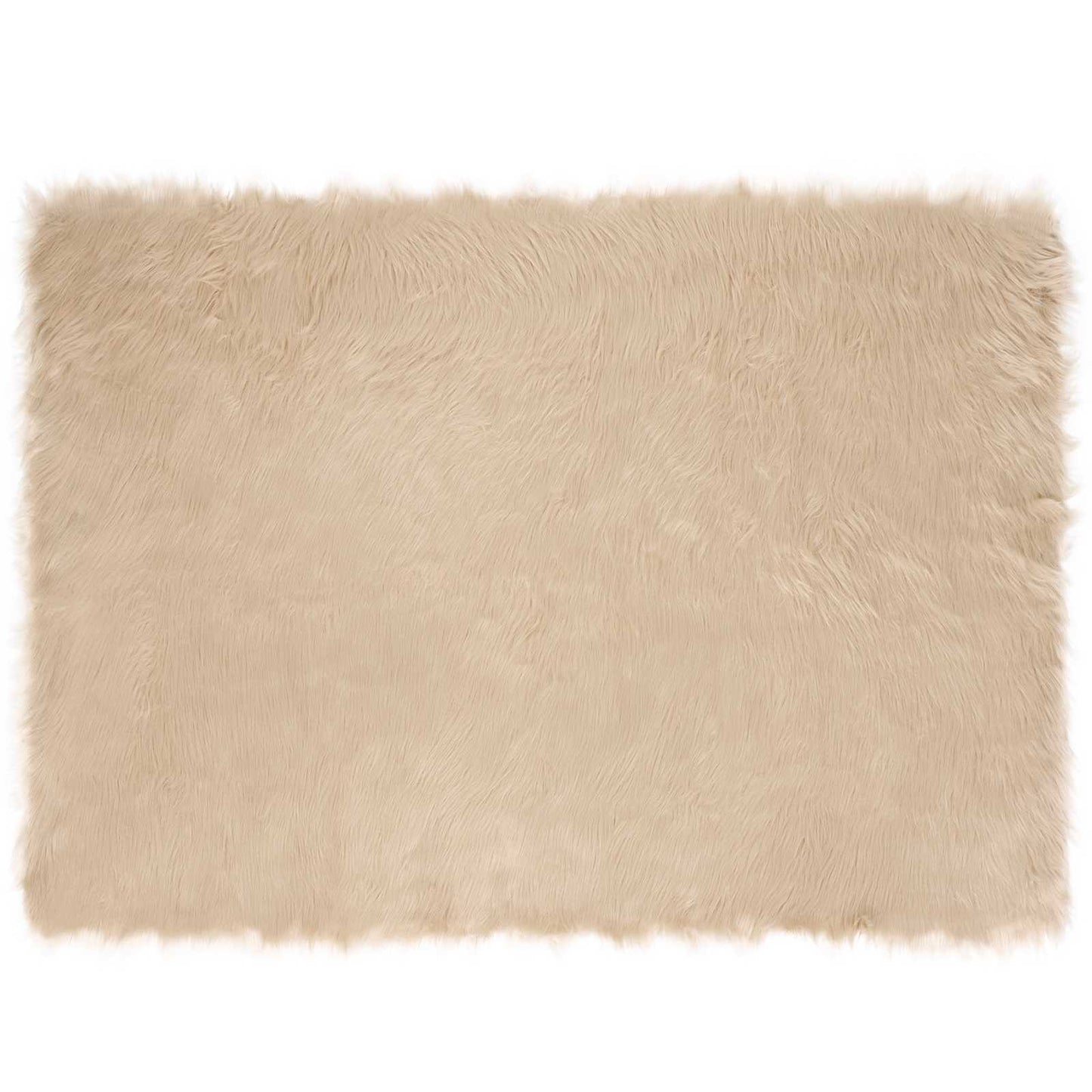 Faux Sheepskin Rug TAFALLA Beige 120 x 170 cm Polyester